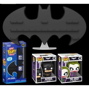 FUNKO Bitty POP! DC Batman Bat-Signal Display Set w/ 2 Figures NEW SEALED